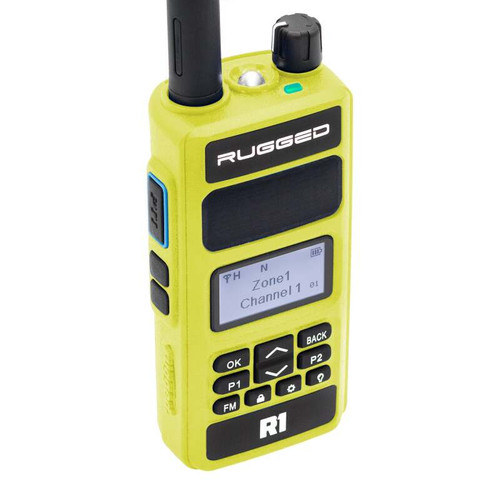 Rugged Radios R1-HV - Rugged R1 - Business Band Two Way Handheld Radio - Digital and Analog Safety Yellow