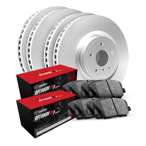 R1 Concepts WDUN2-74003 - Brake Rotor- Carbon Coated with Optimum Oe Pads