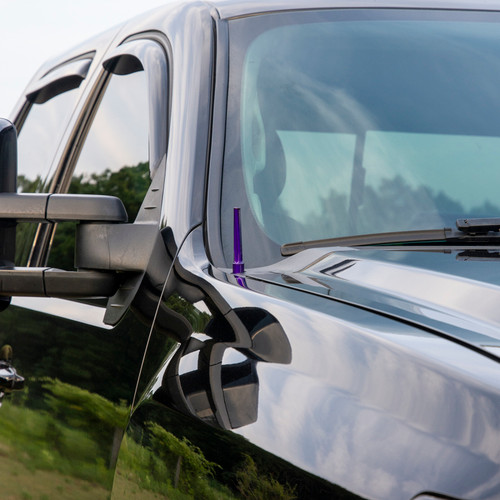 Wehrli WCF100041-BS - 07.5-19 Chevrolet 6.6L Duramax Billet TIG Torch Stubby Antenna - Bengal Silver