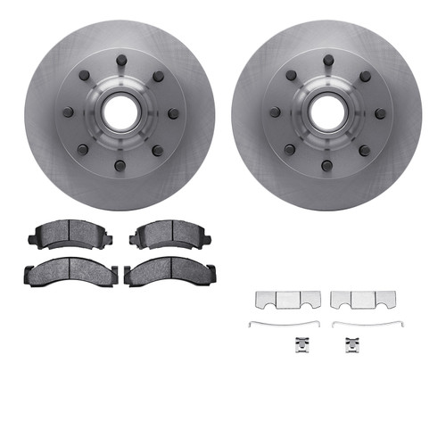 R1 Concepts WFUH1-48084 - Brake Rotor- Blank with Optimum Oe Pads & Hdw