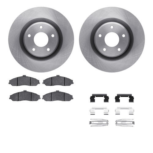 R1 Concepts WFUH1-46154 - Brake Rotor- Blank with Optimum Oe Pads & Hdw