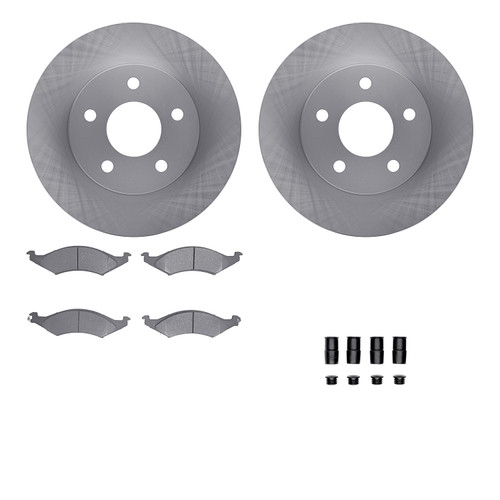 R1 Concepts WFUH1-55093 - Brake Rotor- Blank with Optimum Oe Pads & Hdw