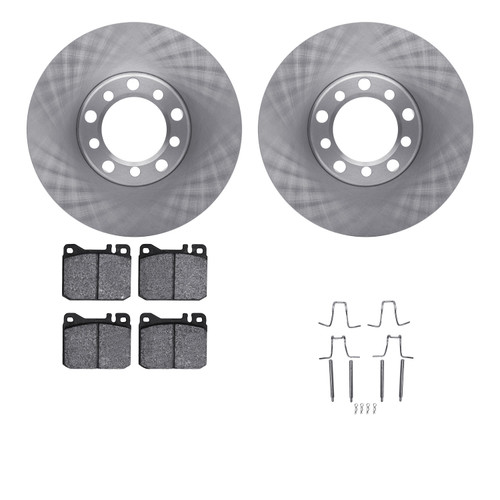 R1 Concepts WFUH1-63167 - Brake Rotor- Blank with Optimum Oe Pads & Hdw