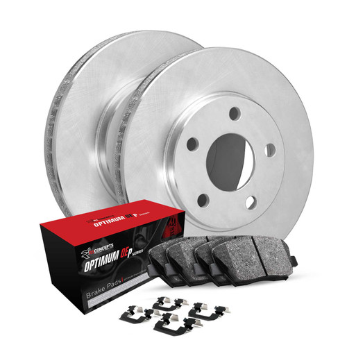 R1 Concepts WFUH1-75122 - Brake Rotor- Blank with Optimum Oe Pads & Hdw