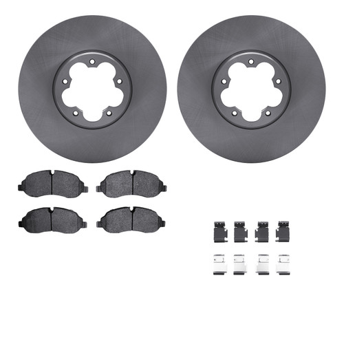R1 Concepts WFUH1-99822 - Brake Rotor- Blank with Optimum Oe Pads & Hdw
