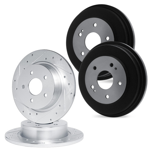 R1 Concepts WGPN2-47021 - Brake Rotor & Drum- D/S - Silver