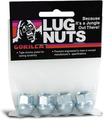 Gorilla Automotive 30037B - Acorn Bulge Open End Lug Nuts 17mm Hex 12mm x 1.50 Zinc Pack of 4 Lug Nuts Gorilla Automotive 30037B - Acorn Bulge Open End Lug Nuts 17mm Hex 12mm x 1.50 Zinc Pack of 4 Lug Nuts