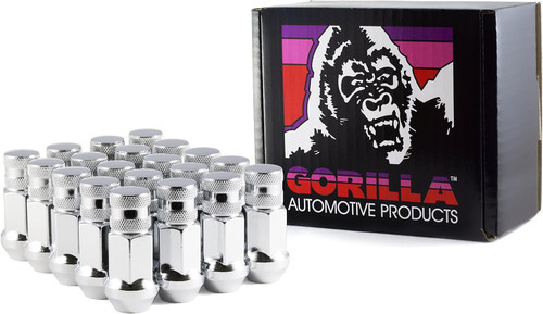 Gorilla Automotive 45148-20 - Forged Steel Racing Closed End Lug Nuts 14mm x 1.50 3/4" Hex Chrome Set of 20