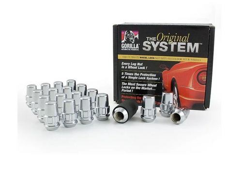 Gorilla Automotive 71643N - Original Gorilla Lock System Acorn Bulge 13/16" Hex 14mm x 1.50 Chrome Set of 20