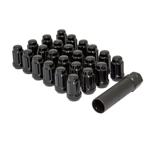 Gorilla Automotive K6CS-0012BGR - Small Diam Spline Acorn Lug Nuts 3/4" & 13/16" Key 1/2"-20 Black Set of 24 Gorilla Automotive K6CS-0012BGR - Small Diam Spline Acorn Lug Nuts 3/4" & 13/16" Key 1/2"-20 Black Set of 24