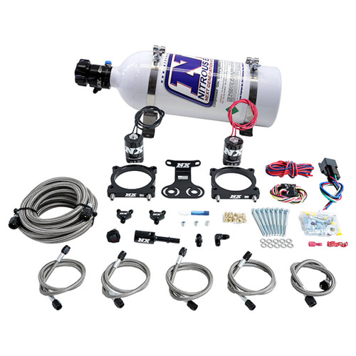 Nitrous Express 20964-05 - 2024+ Ford Mustang 5.0L Dual Throttle Body Plate System w/5lb Bottle