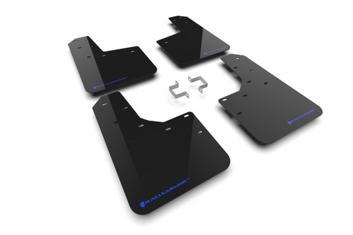 Rally Armor MF123-UR-BLK-BL - 23-25 Ford Ranger Raptor Black UR Mud Flap Blue Logo