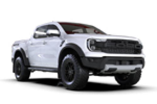 Rally Armor MF123-UR-BLK-GRY - 23-25 Ford Ranger Raptor Black UR Mud Flap Grey Logo