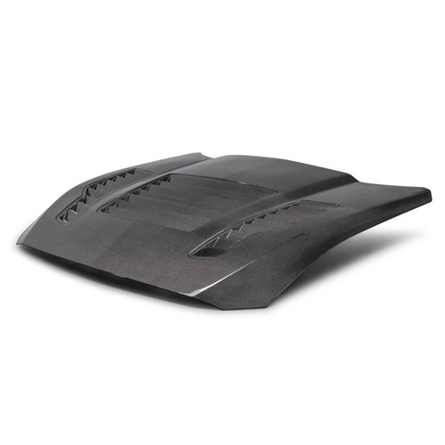 Anderson Composites AC-HD24FDMU-GT4-DS - 2024 Ford Mustang Type-GT4 Double-Sided Carbon Fiber Hood Anderson Composites AC-HD24FDMU-GT4-DS - 2024 Ford Mustang Type-GT4 Double-Sided Carbon Fiber Hood