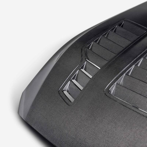 Anderson Composites AC-HD24FDMU-GT4-DS - 2024 Ford Mustang Type-GT4 Double-Sided Carbon Fiber Hood Anderson Composites AC-HD24FDMU-GT4-DS - 2024 Ford Mustang Type-GT4 Double-Sided Carbon Fiber Hood
