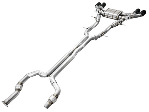 AWE 3025-43436 - 2021+ Cadillac CT4-V Blackwing SwitchPath Exhaust - Diamond Black Tips