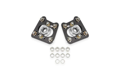 BMR WAK740H - 94-04 Ford Mustang Steel Caster Camber Plates - Black Hammertone