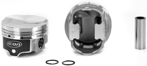 Icon Pistons IC10007-.040 - BBC Dome Piston Set 4.165 Bore  +17cc