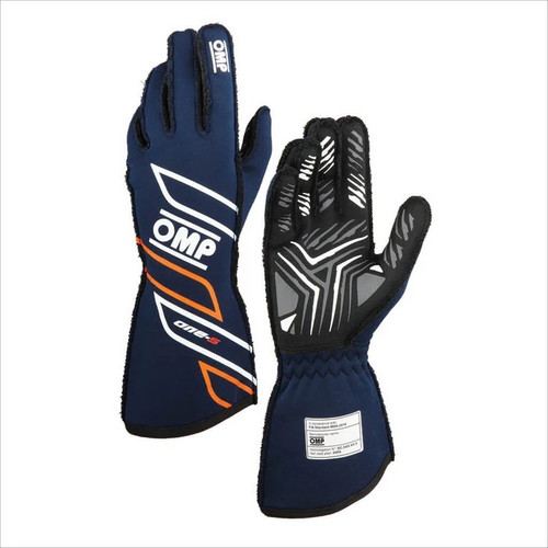 OMP Racing IB0-0778-A01-249-L - ONE-S GLOVES my2025 FIA 8856-2018 NAVY BLUE / FL