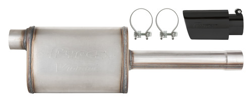Pypes SGT32VB - 19-25 Silverado / Sierra 1500 4.8L/5.3L Single Exit Tunes & Tip Muffler Replacement Exhaust Kit Violator Muffler Black Tip