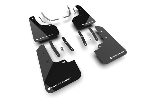 Rally Armor MF135-UR-BLK-WH - 2025+ Hyundai Tucson (Excl. ICE & XRT) Black UR Mud Flap w/ White Logo