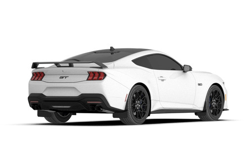 Rally Armor MF126-UR-BLK-MBK - 2024+ Ford Mustang Black UR Mud Flap w/ Metallic Black Logo