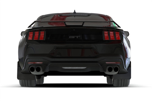 Rally Armor MF126-UR-BLK-RD - 2024+ Ford Mustang Black UR Mud Flap w/ Red Logo
