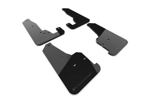 Rally Armor MF134-UR-BLK-MBK - 18-22 Jeep Grand Cherokee SRT Trackhawk Black UR Mud Flap - Metallic Black Logo