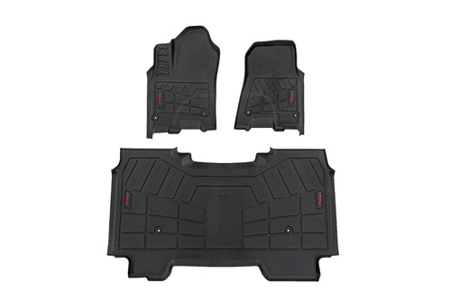 Rough Country SM31630 - Sure-Fit Floor Mats - Front & Rear - Crew - Ram 1500 (2025)