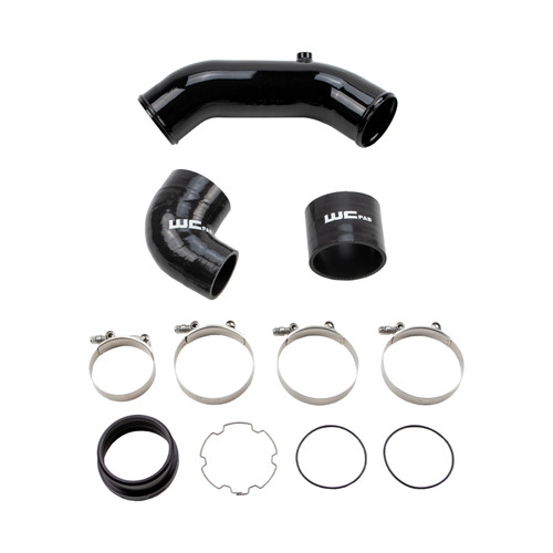 Wehrli WCF100295-GB - 2017+ Ford 6.7L Power Stroke 3.5in Cold Side Intercooler Pipe - Gloss Black