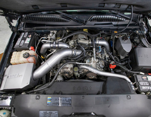 Wehrli WCF100405-GRY - 01-05 Chevrolet 6.6L LB7/LLY Duramax Thermostat Housing & Upper Coolant Pipe Kit - WCFab Grey