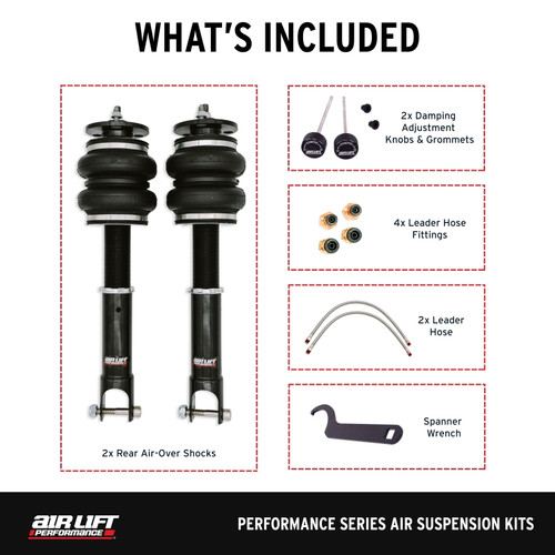 Air Lift 76514 - 15-20 Acura TLX / 13-17 Honda Accord Rear Performance Air Suspension Kit