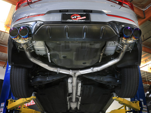 aFe Power 49-37043-L - Takeda 21-24 Kia K5 GT L4-2.5L (t) SS Axle-Back Exhaust System w/ Blue Flame Tips