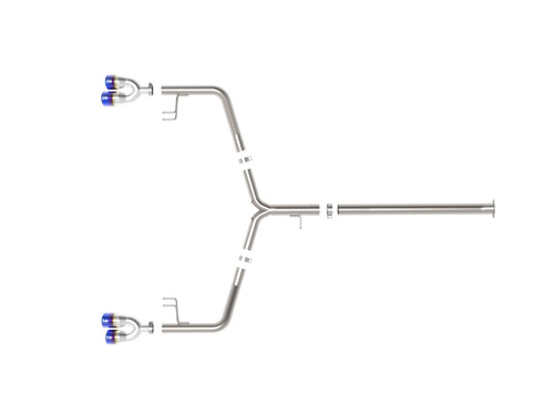 aFe Power 49-37043-L - Takeda 21-24 Kia K5 GT L4-2.5L (t) SS Axle-Back Exhaust System w/ Blue Flame Tips