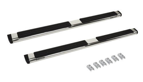 Big Country 396205806 - Truck Accessories  - 6" WIDESIDER Platinum Side Bars With Mounting Bracket Kit - Polished Stainless Steel