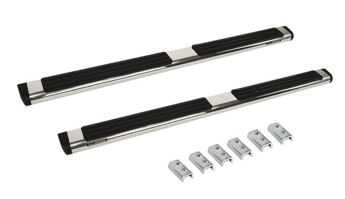 Big Country 396224806 - Truck Accessories  - 6" WIDESIDER Platinum Side Bars With Mounting Bracket Kit - Polished Stainless Steel
