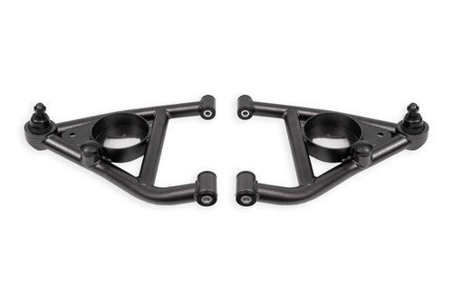 BMR AAL311H - 68-74 Chevrolet Nova w/ Bump Stops Lower A-Arms w/ STD. Ball Joint (Delrin) - Black Hammertone