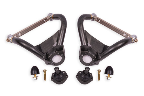 BMR AAU403H - 64-72 GM A-Body Adjustable Upper A-Arms Standard Ball Joint - Black Hammertone