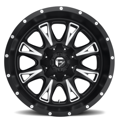 Fuel Wheels D51320909857 - Aluminum Wheels 20X9 Throttle D513 6 On 135/6 On 139.7 Black Milled 106.4 Bore 20 Offset Fuel Off Road Wheels