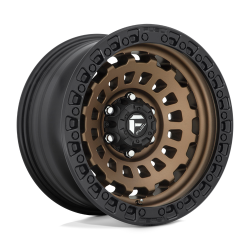 Fuel Wheels D63417908450 - Aluminum Wheels 17X9 Zephyr D634 6 On 139.7 Matte Bronze W/Black Bead Ring 106.1 Bore 1 Offset Fuel Off Road Wheels