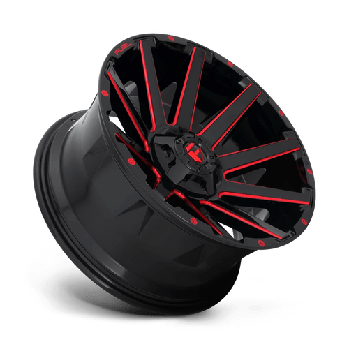 Fuel Wheels D64320907057 - Aluminum Wheels 20X9 Contra D643 5 On 139.7/5 On 150 Gloss Red Milled 110.3 Bore 20 Offset Multi Spoke Fuel Off Road Wheels Fuel Wheels D64320907057 - Aluminum Wheels 20X9 Contra D643 5 On 139.7/5 On 150 Gloss Red Milled 110.3 Bore 20 Offset Multi Spoke Fuel Off Road Wheels