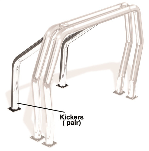 Go Rhino 9560C -  Bed Bar Component - Pair of Kickers (Between Wheel Wells) - Chrome