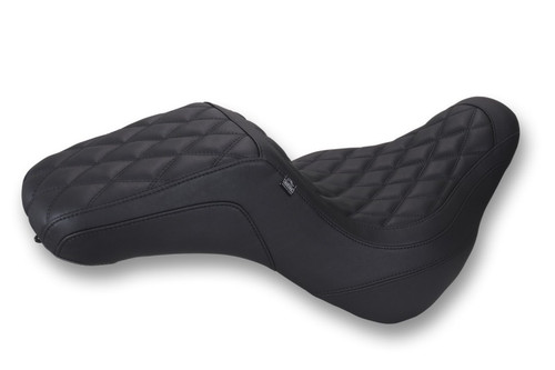 Mustang Motorcycle 78808 - Mustang 18-25 HD Dble Diamond Squareback Low Rider S and El Diablo, Sport Glide Black