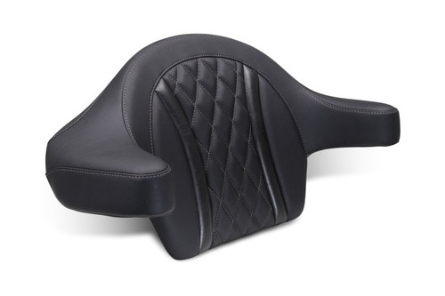 Mustang Motorcycle 88430GM - Mustang 23-25 Harley CVO Road Glide (ST) Deluxe Diamond Ext Arm Wrap-around Backrest Black