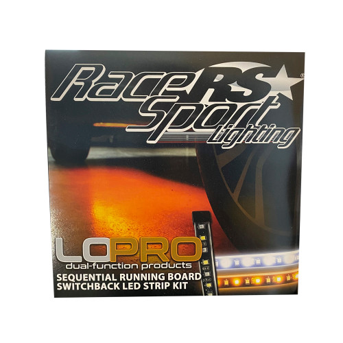 Race Sport RSSBKIT60 - 60 Inch Sidekick Sequential Running Board Switchback LED Strip Kit White-Amber LoPRO  Lighting Race Sport RSSBKIT60 - 60 Inch Sidekick Sequential Running Board Switchback LED Strip Kit White-Amber LoPRO  Lighting