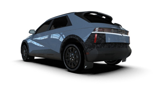 Rally Armor MF127-UR-BLK-WH - 2025 Hyundai Ioniq 5 XRT Black Mud Flap White Logo