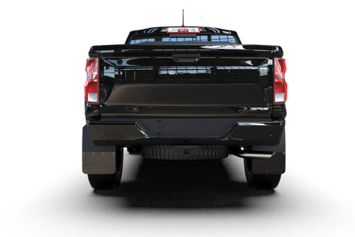 Rally Armor MF141-BLK-MBK - 23-25 Chevy Colorado ZR2 Black Mud Flap - Metallic Black Logo