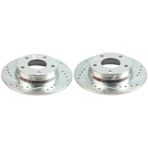 PowerStop JBR1912XPR - Power Stop 20-25 Nissan Sentra Rear Drilled & Slotted Rotor - Pair
