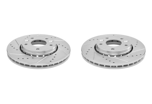 PowerStop JBR1913XPR - Power Stop 21-23 Nissan Kicks Front Drilled & Slotted Rotor - Pair
