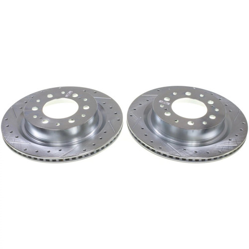 PowerStop JBR1921XPR - Power Stop 23-24 Toyota Sequoia Rear Drilled & Slotted Rotor - Pair
